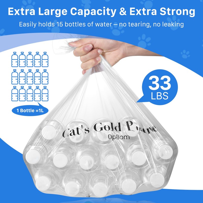60 Pack Litter Box Robot 3 4 Waste Bags, Self