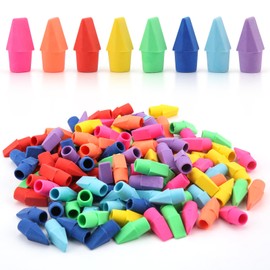 YISAN Cap Erasers for Pencils,120 PCS Pencil Top Erasers,School Erasers 8 Assorted Colors, 71310
