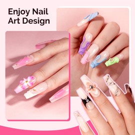 MelodySusie Solid Builder Nail Gel 3D Gel Nail Art 4 in 1 Non-Sticky for Extension UV Glue for Acrylic Nails Clear 60ML