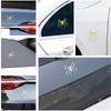 Azoepart 1PC Car 3D Logo Metal Spider Shape Stickers Chrome