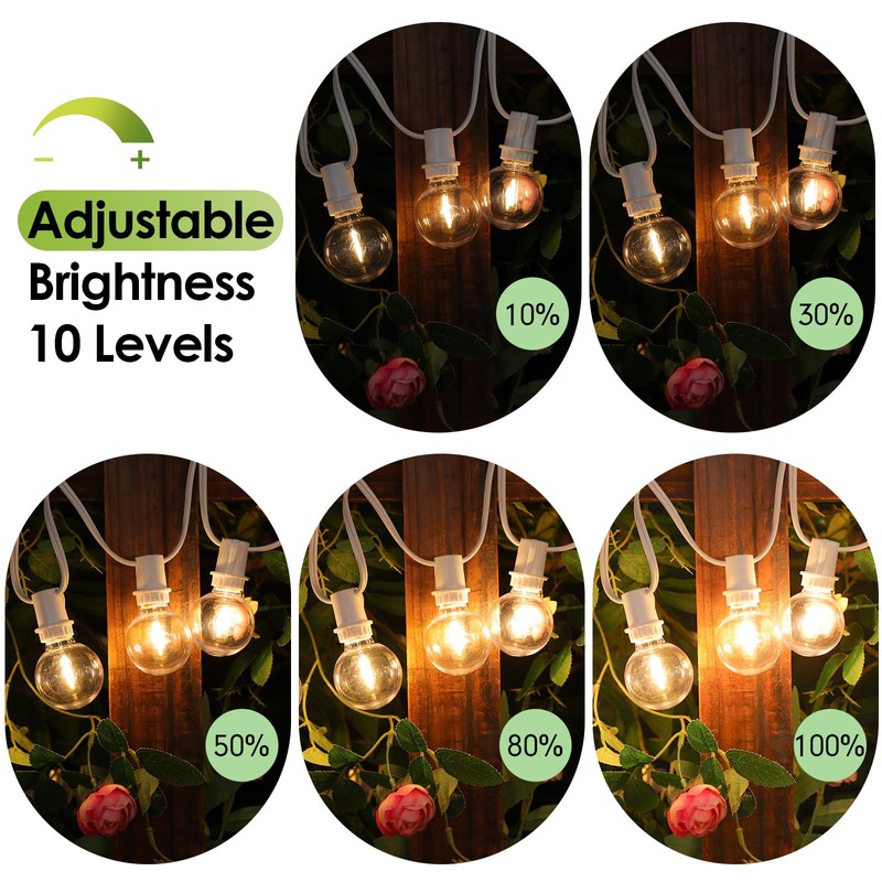 Mlambert 96Ft(2x48Ft) Solar String Lights, Outdoor Waterproof Patio Lights with