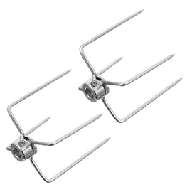 Mipcase 2Pcs Barbecue Skewers Durable BBQ Needles for Chicken Easy Thumb Screw Lightweight BBQ Supplies for Outdoor Grilling