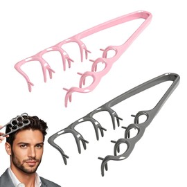HASTHIP Peine Texturizante para Hombres 2PCS, Peine Voluminizador de Dientes Anchos para Cabello Rizado, Raíces con Volumen, Peinado Esponjoso,...    
