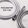SANEI PS30-866TXB-SC6-1.8 Metallic Shower Hose Silver Tone Length with Adapter