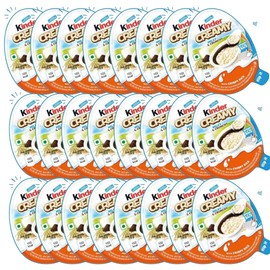 Kinder Creamy Pack of 24 Milky and Cocoa Chocolate with Extruded Rice, 456 g