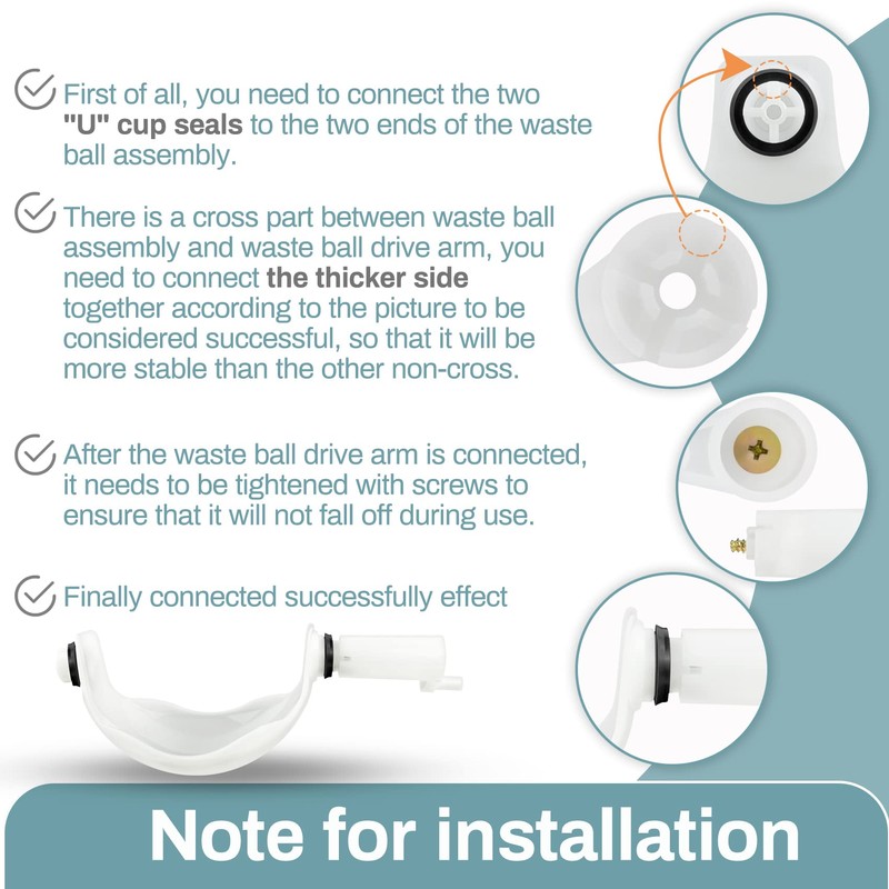 MONST 34117 Waste Ball Kit Compatible with Thetford Aqua Magic