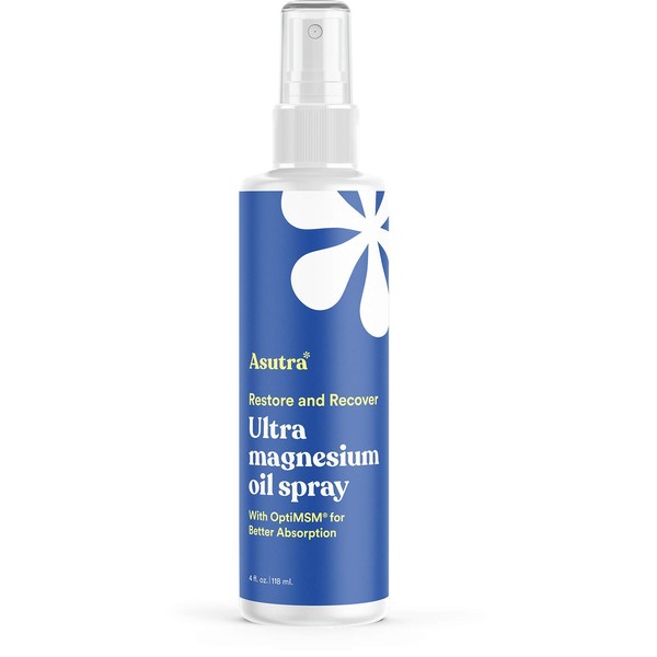 ASUTRA ASUTRA Ultra Magnesium Oil Spray with OptiMSM, 4 fl