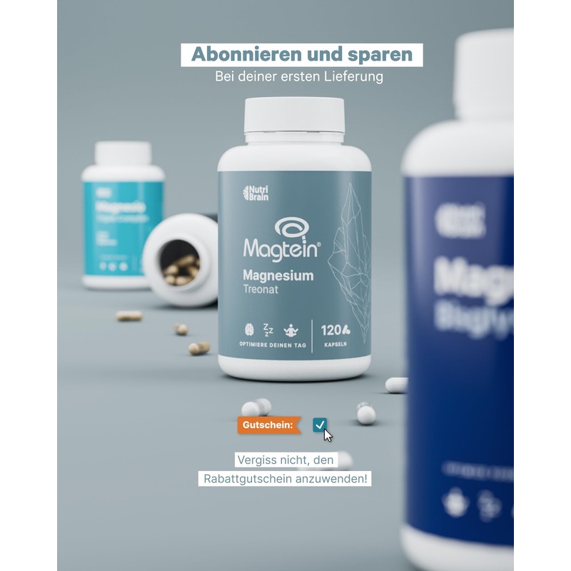 Magnesium L-Threonate with Magtein, High Dose 2000 mg, Laboratory Tested,