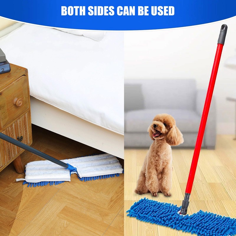 Dovcleing 2 Pack Microfiber Mop Refills Compatible with O-Cedar Dual-Action