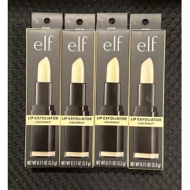 ELF Lot of 4 - e.l.f. Coconut 🥥 Flavor Lip Exfoliate #82560 NET WT 0.11 OZ. (3.3 g)