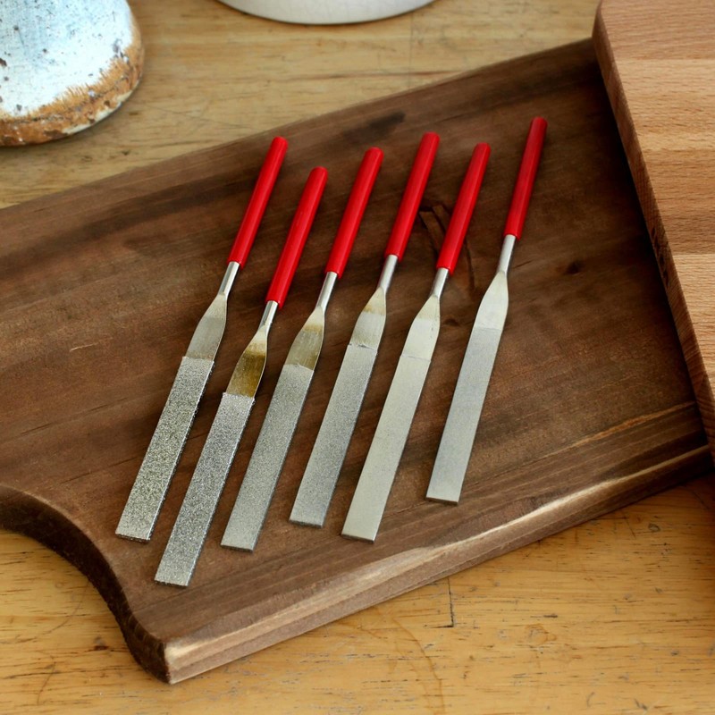 ToolTreaux 6pc Diamond Coated Flat File Set, 40 to 600