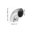 PATIKIL 2 Inch OD Stainless Steel Butt, 4 Pack 90