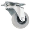 TPR Rubber Caster Wheel with Swiveling Top Plate - 2-Inch