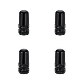 Bicycle Tire Cap, Bicycle Cap, Valve Cap, Black, Set of 4, French Style, English Compatible, Aluminum, Road Bike, Cross Bike, Dress Up, French Valve, Tire Valves