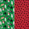 RUSPEPA Reversible Christmas Cat Wrapping Paper Roll, Mini Roll, Santa