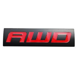 OnlyYou.X AWD Emblem AWD Badge 3D Sticker YiPai Together for Universal Cars and SUV 1 Piece Metal Red Black