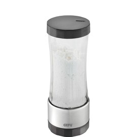 GEFU Puderzuckermühle DISPENSO für Puderzucker & Kakao | Feinsieb, Drehmechanismus, Feuchteschutz | 200 g Volumen, Edelstahlring, spülmaschinengeeignet