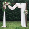 7.48FT Wooden Wedding Arch Frame Backdrop Stand, Square Wood Arch