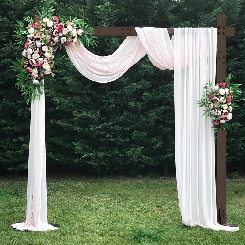 7.48FT Wooden Wedding Arch Frame Backdrop Stand, Square Wood Arch