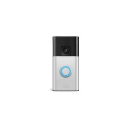 Timbre con cámara inalámbrico Ring - Video de cuerpo completo, video en vivo con audio bidireccional, alertas y detección de movimiento. Níquel satina