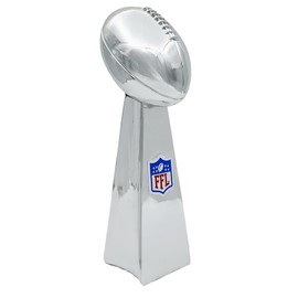 Mascotwish Fantasy Football Trophy-1- Ultimate Fantasy Football Trophy Realistic Fantasy League Winner's Cup Bright Silver Lombardi Trophy Elegant and Durable Design-3 Sizes