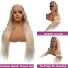Glueless Platinum Blonde Wigs Human Hair Pre Plucked 13x6 Lace