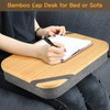 Mayjoy Bamboo Lap Desk with Storage, Cover Removable Lap Desk