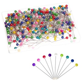 Sewing Pins Quilting Pins for Fabric Corsage with Heads Bouquet Straight Pin for Dressmaker Jewelry DIY Decoration Project 300Pcs