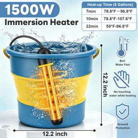 2026 Upgraded Portable Shower with Heater, 6000mAh Rechargeable Camping Shower Pump with LED Display, 3 Spray Modes 5 Gal Foldable Bucket, Outdoor Shower for Hiking RV Travel Pet Bath Car Washing
