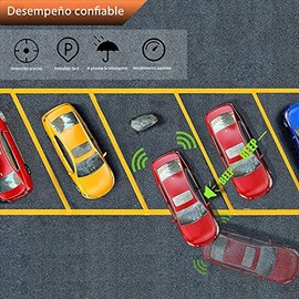 mornwell Sistema De Radar,con 4 Sensores de Reversa para Auto de Aparcamiento LED,Alerta de Sistema de Radar de Marcha Atrás para Estacionar para...  