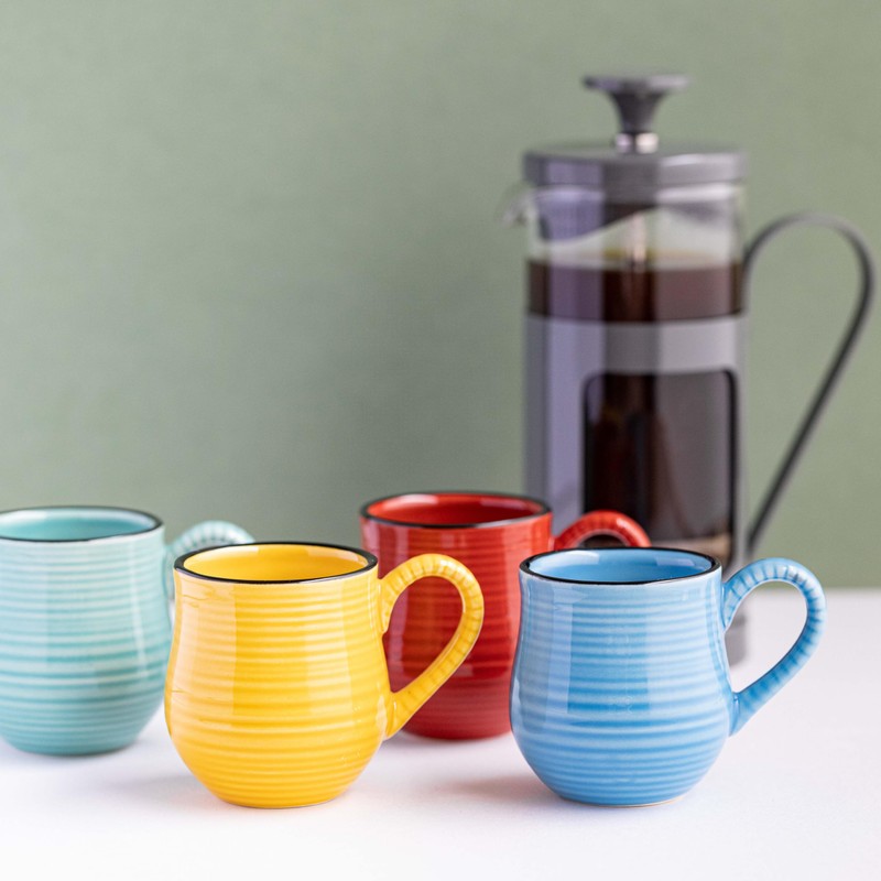 La Cafetière Mysa Brights Espresso Mugs, Set of 4, Ceramic,