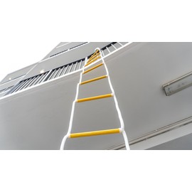 Emergency Fire Escape Ladder 3 Story | 25 ft Safety Rope Ladder with Stand-Off Stabilizers | Fast to Deploy & Easy to Use | Compact & Easy to Store | Weight Capacity up to 2000 Pounds (25ft)