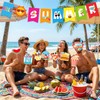 33PCS Summer Pool Beach Photo Booth Props, Summer Party Decorations