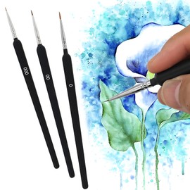 Professional Fine Detail Paint Brushes (9pcs) – Fine Tip Paint Brushes Set for Miniatures, Canvas, Nail Art，Ideal for Acrylic, Watercolor & Oil Painting