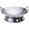 14 Inches Carbon Steel Round Bottom Wok with Two Side