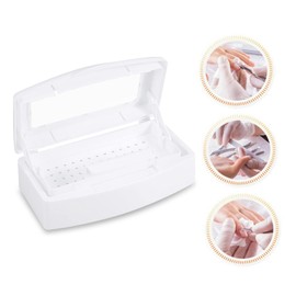 Caja de Esterilización de Bandeja Esterilizadora de Herramientas para Uñas, Contenedor de Desinfección Herramientas de Limpieza de Salón de Manicura para Joyería de Manicura de