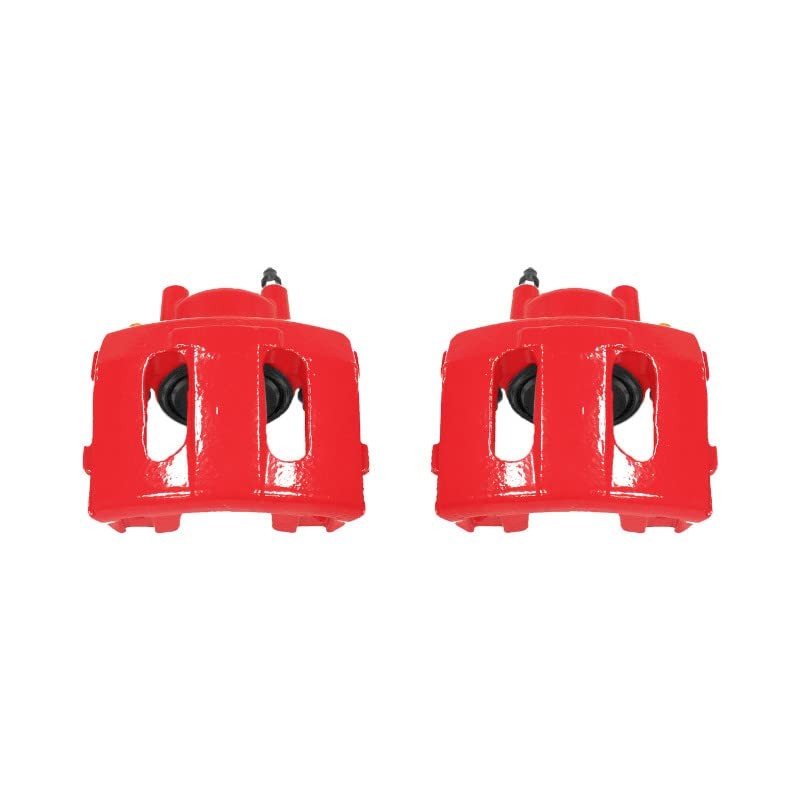Power Stop S4339 Front Pair of High-Temp Red Powder Coated