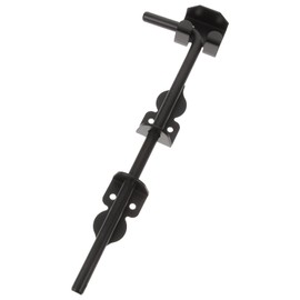 Mobestech Gate Puller Stainless Steel Strong Round Bar Latch 12 Inch Floor Latch Door Bolt Door Latch for Steel Gates Gates Wood Doors Welding Hardware Black