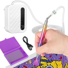 Eieveda Electric Diamond Art Painting Pen with Adjustable Suction, 3 Mode Suction and Low Noise Wireless Vacuum Diamond Painting Pen Kits with Storage Case for Adults & Kids