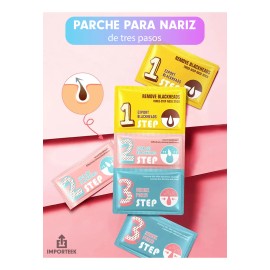 3pz Mascarilla Parches Nariz Poros Puntos Negros Espinillas Tipo Piel Todo