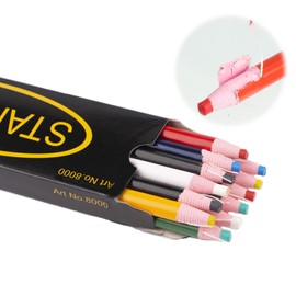 Guijinhao 12 Pieces Sewing Mark Chalk, Pencil Tailor'S Marking, for Tailor Marker, Sewing Dressmakers Markers Fabric for Sewing Marking and Tracing (A5-12)