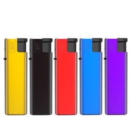 Mini Torch Lighter Windproof Jet Lighter, Matte Finish Portable Butane Refillable Blue Flame Gadget, 5 Pack Colorful Set (Butane Included) (B)