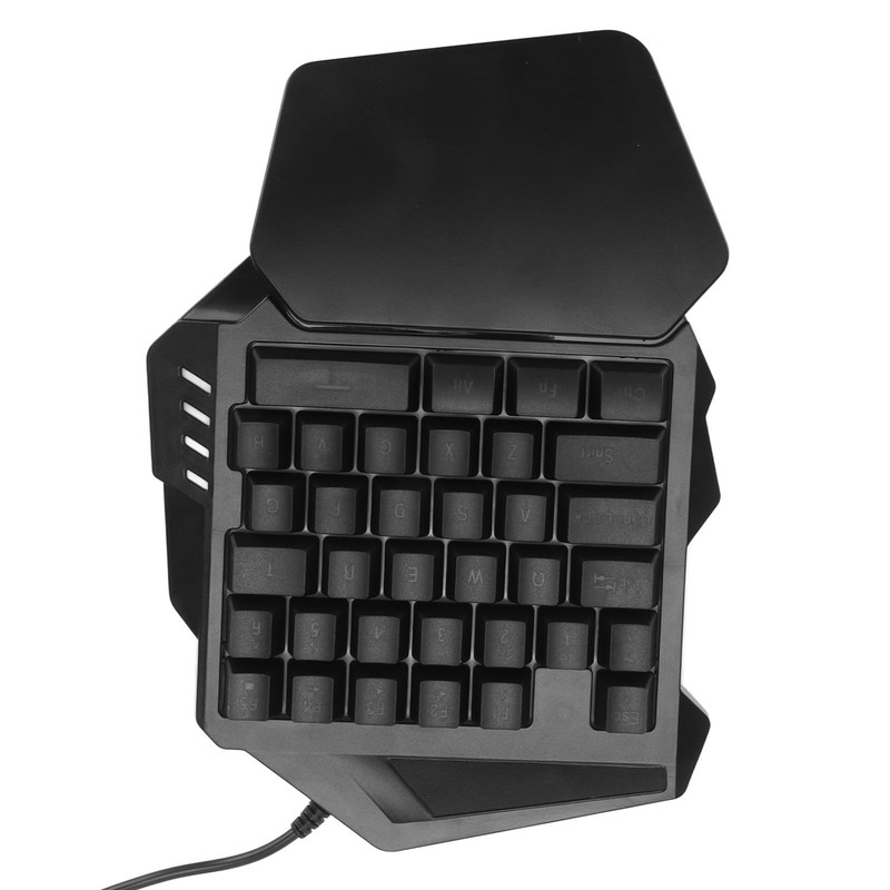 One Handed Gaming Keyboard RGB Backlight 35 Keys Ergonomic Portable