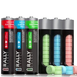 Caffeine Mints by Rally, 60 Milligram, Instant Energy, Fresh Breath, Caffeinated, 0 Sugar, Natural Peppermint, Cinnamon, Wintergreen Variety Pack (6 Packs, 60 Mints)