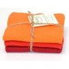 Solwang Cleaning Cloth Orange Red Combi Knitted Wipes Cotton Wipes Stainless Steel