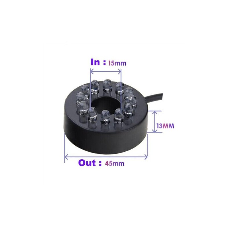 SGSLT Replacement 12V Underwater 12-LED Lights Ring Submersible Fountain Pond