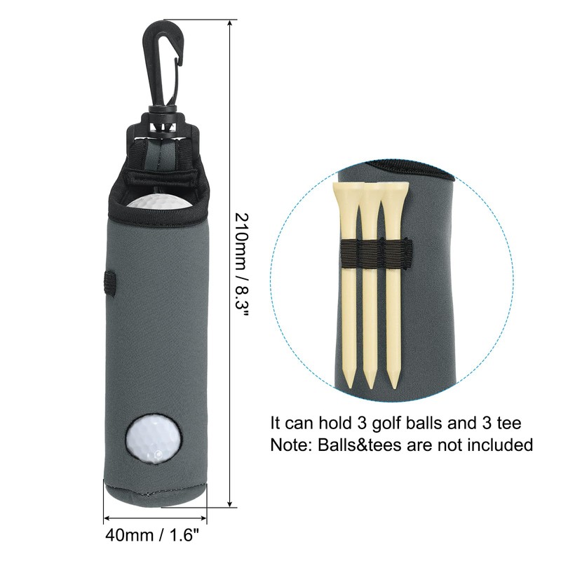 PATIKIL Golf Ball Carrying Bag, Golf Tee Holder Pouch, Portable