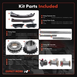A-Premium Engine Timing Chain Kit W/Tensioner & Sprockets & Guides [fits DOHC, V6 4.0L] Compatible with Toyota 4Runner 03-09, FJ Cruiser 07-09, Tacoma 05-15, Tundra 05-10
