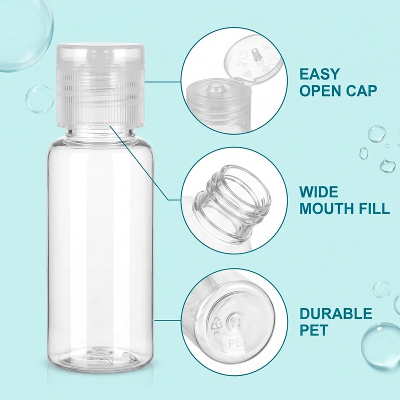 XENQITO 10 Pezzi Bottiglie Da Viaggio 20 Ml, Flaconi Liquidi