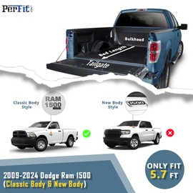 Perfit Liner Soft Roll Up Truck Bed Tonneau Cover for 2009-2024 Dodge Ram 1500 (Classic Body & New Body) 5.6 FT (67") Bed, Without RamBox